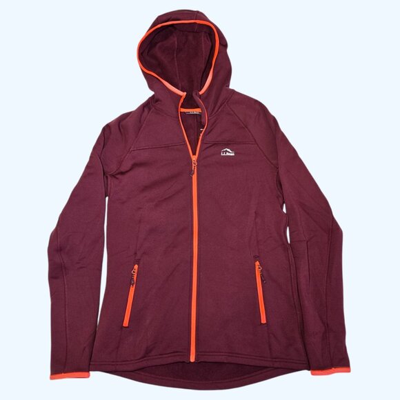 LL Bean Women's PrimaLoft ThermaStretch Fleece Jacket Hooded Full-Zip Size Small - Picture 1 of 5